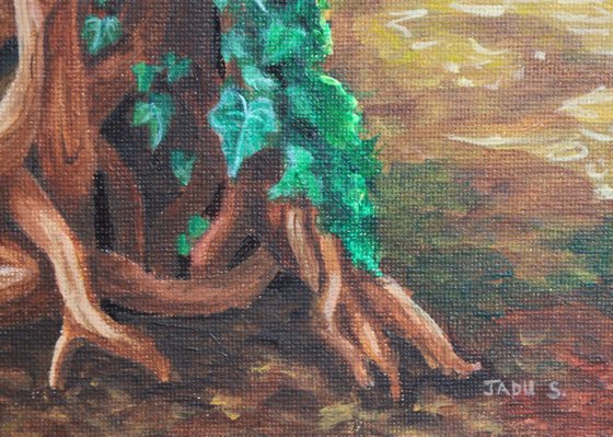 Love Knot - small tree painting