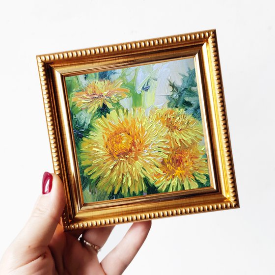 Dandelion yellow painting