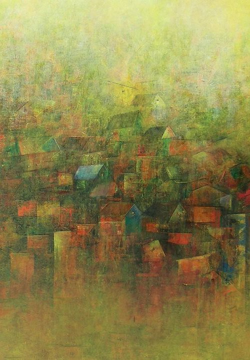 View of a Village by M. Singh