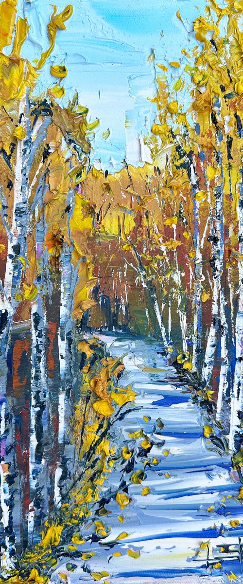 A walk Through Golden Woods by Lisa Elley
