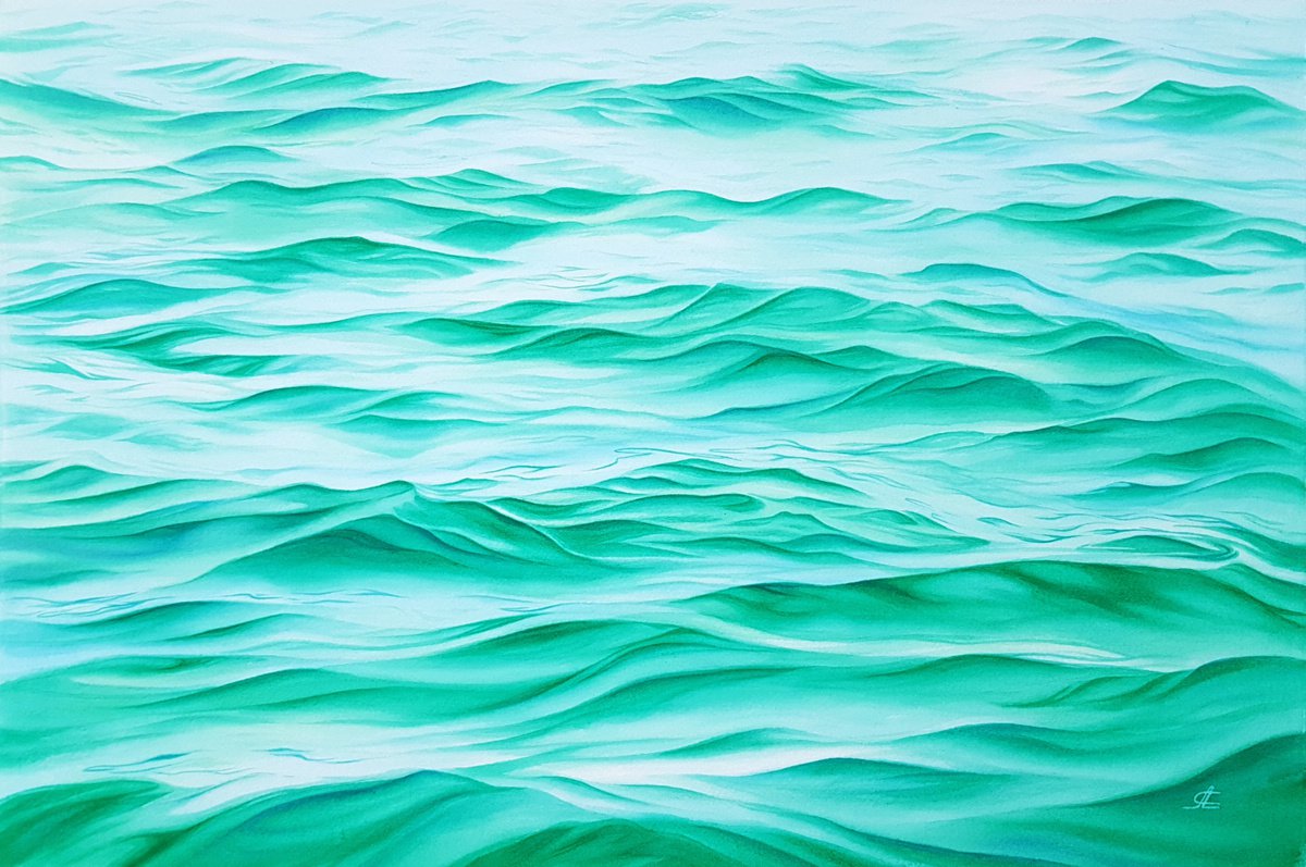 Oceanscape and waves by Svetlana Lileeva