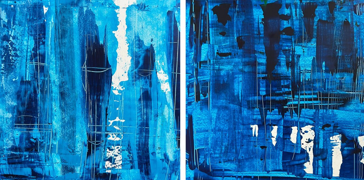  Gerhard Diptych By Shabs Beigh, 12 X 12, Artwork For Sale On Artfinder
