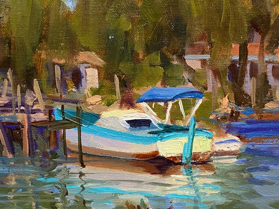 Boatyard Havana Cuba plein air landscape