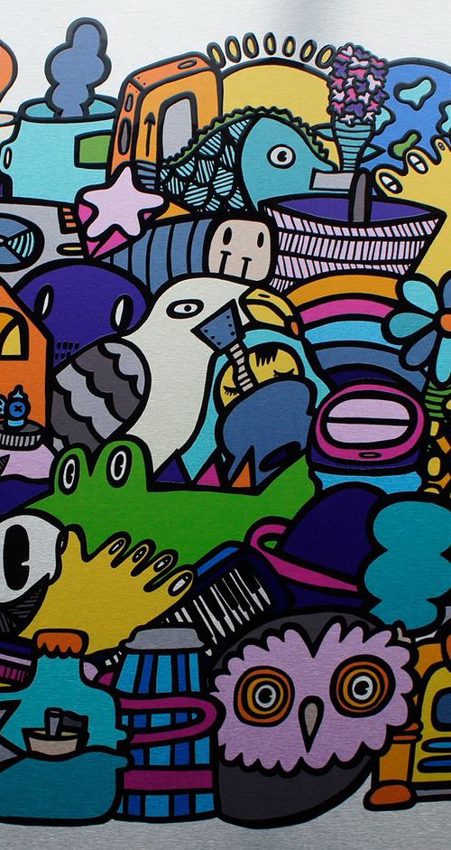 Cacti, Crocs & Convertibles - Metal Art Print by Kev Munday