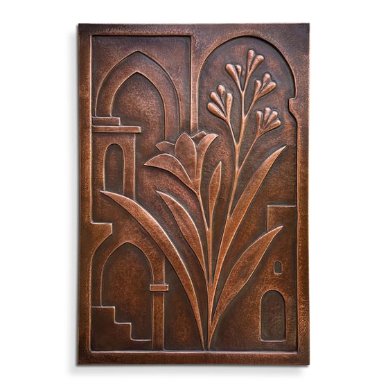 "The Architect's Garden" Copper Wall Relief