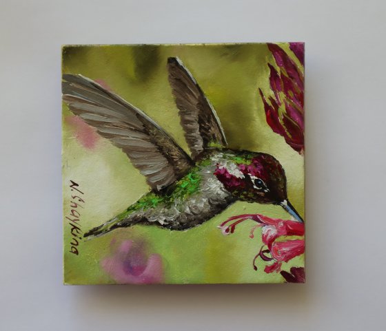Hummingbird and Pink Flowers Mini Set