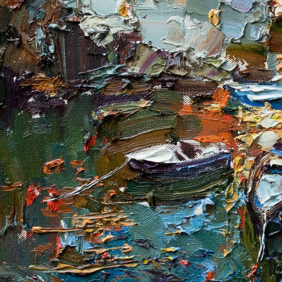 Riomaggiore, Cinque terre - Italian Landscape painting