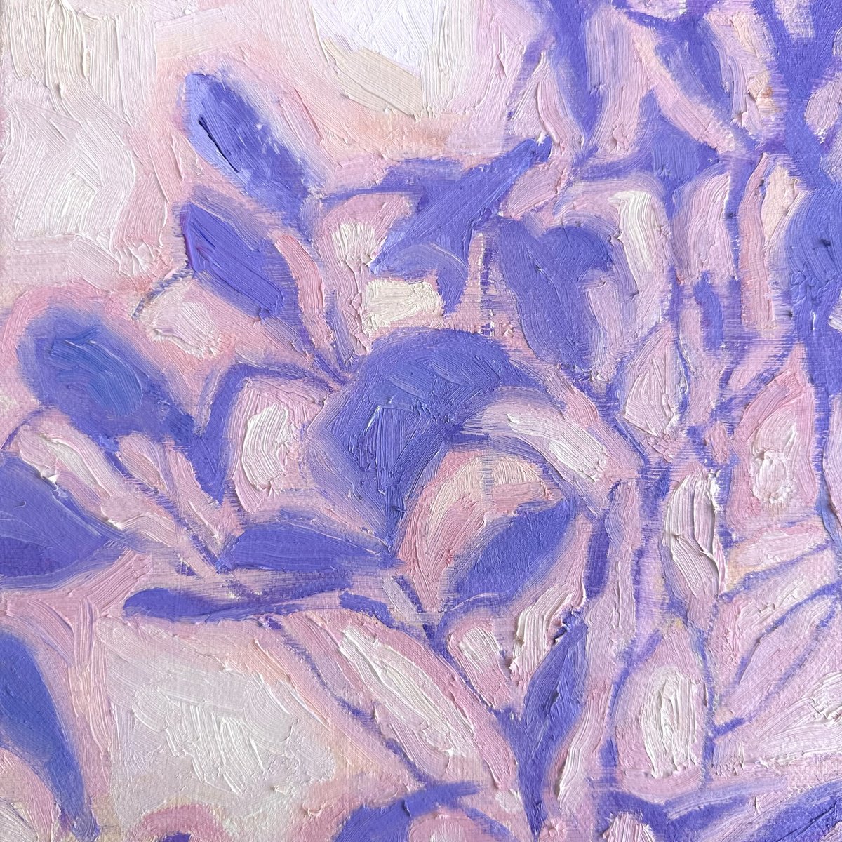 Organic Abstract Oil Painting By Nataliya Lemesheva, 8 X 8", Shadow 23, Original Artwork