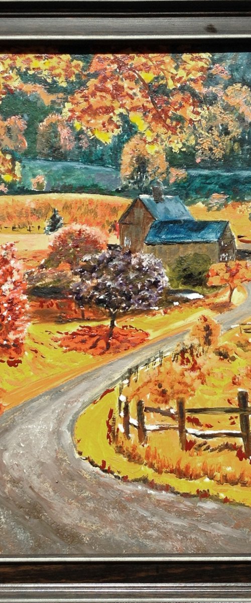 Golden autumn - Indian summer in Vermont by Liubov Samoilova