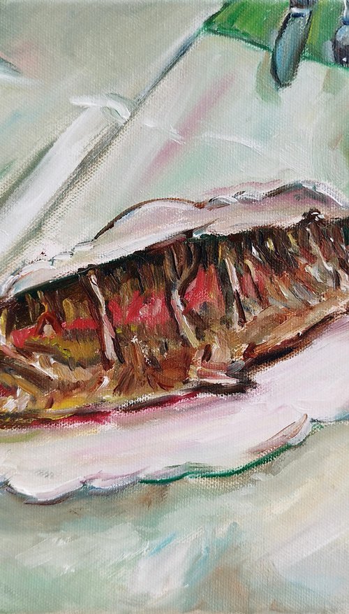 Still Life With A Fish by Jura Kuba Art