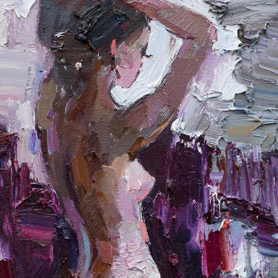 Nude girl oil painting #2