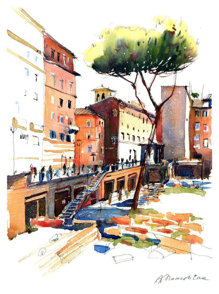 Largo di Torre Argentina, Rome by Anastasia YOUKKI Mamoshina