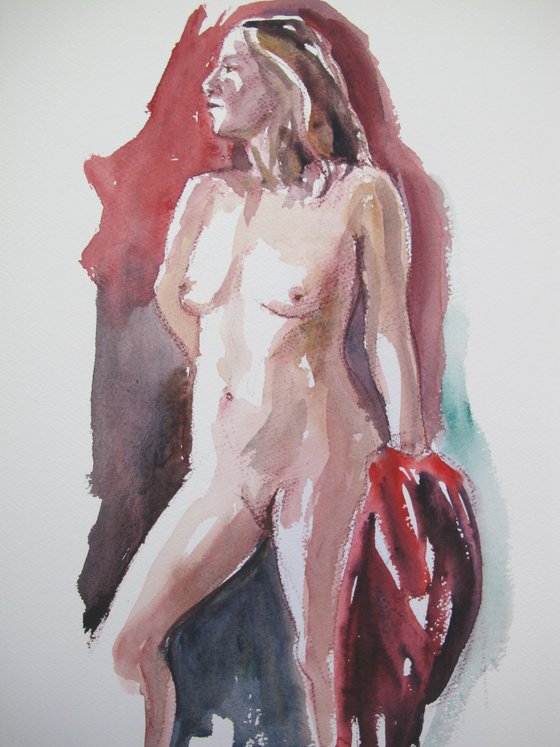 Standing female nude