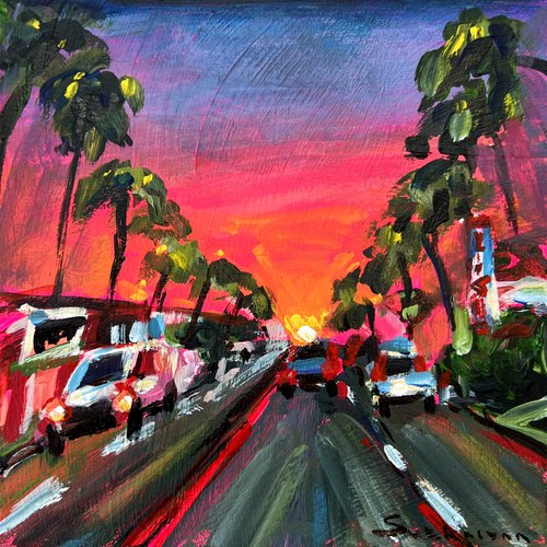 Los Angeles Cityscape. Sunset by Victoria Sukhasyan