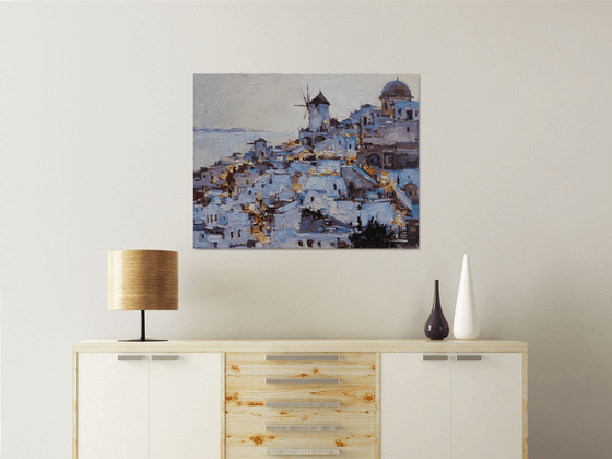 Santorini, Greece - Original landscape painting