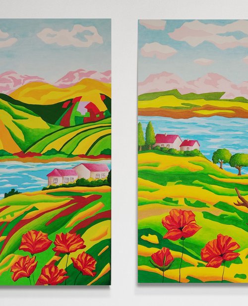 Fairyland 3. and 4. - diptych by Vamosi Peter