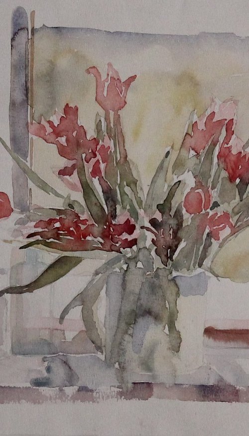 Red Tulips by Monique Robben