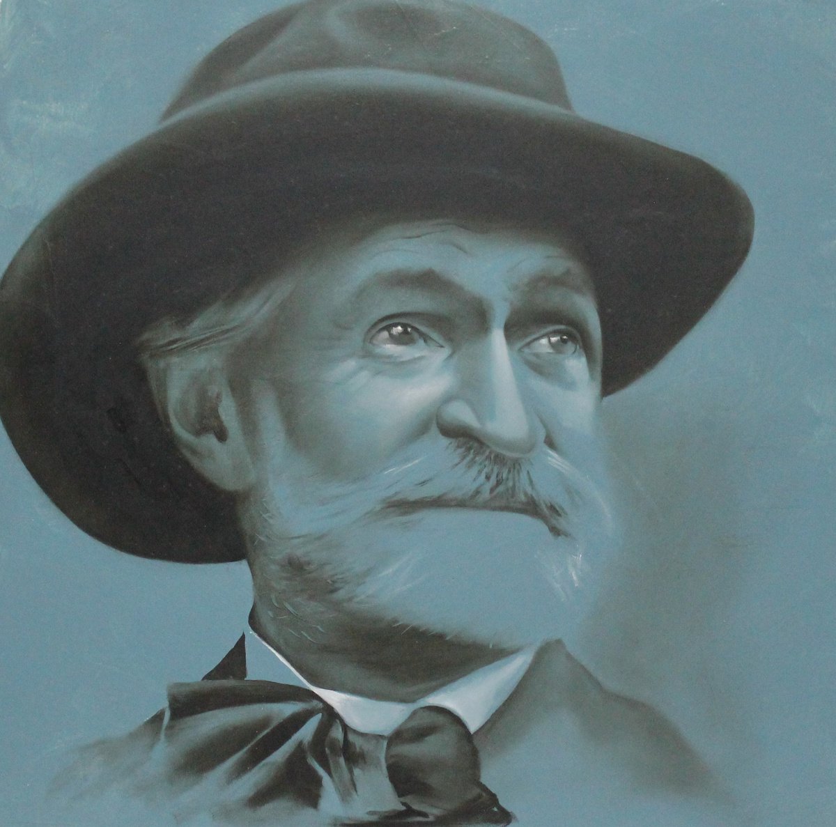 Portrait Oil Painting By Nicoletta Bagatti, 19 X 19", Giuseppe Verdi, Original Artwork