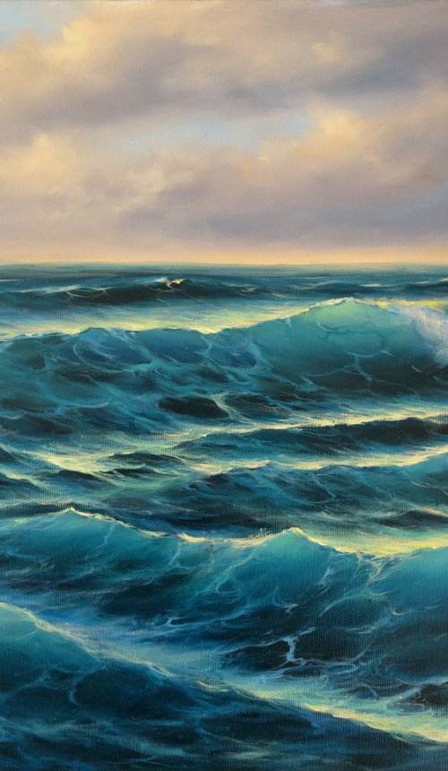 Bermuda triangle - ocean painting, seascape painting by Mariia Ignatkina
