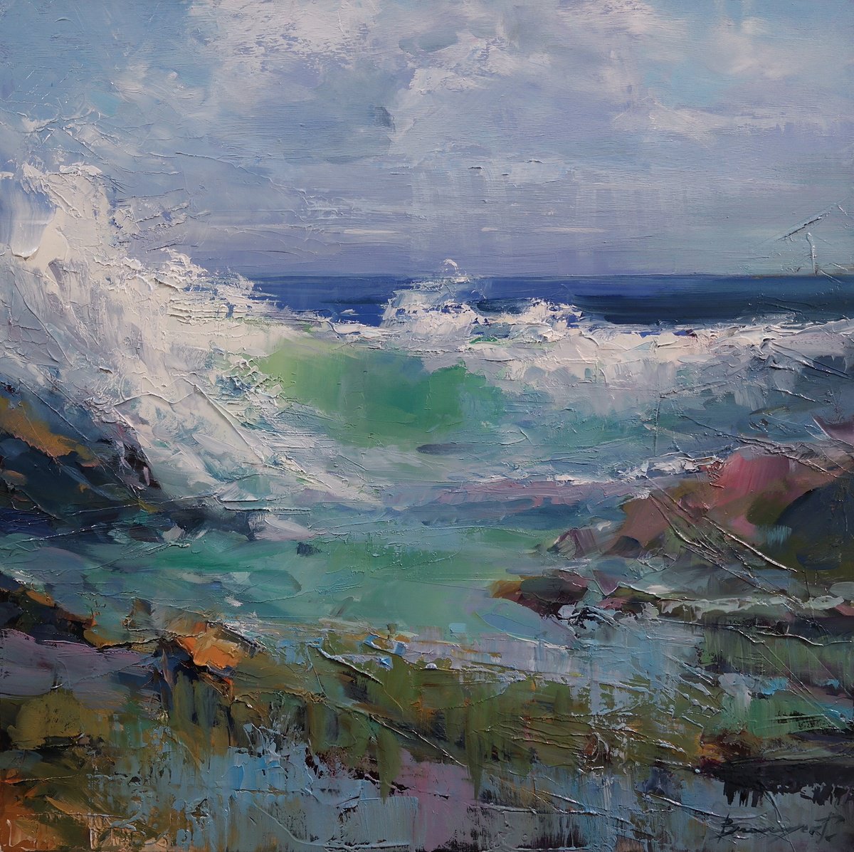 A Moment Of The Ocean By Gennady Vylusk, 16 X 16, Artwork For Sale On Artfinder