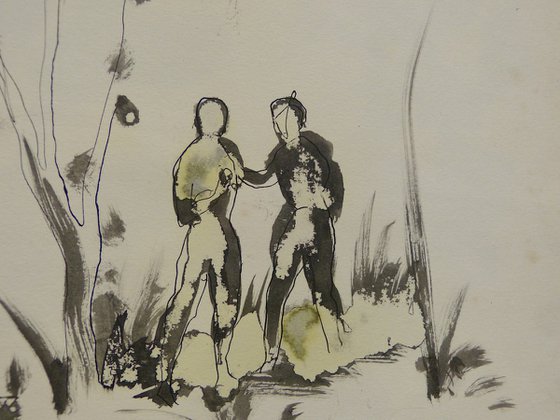 The garden sketch, 29x41 cm