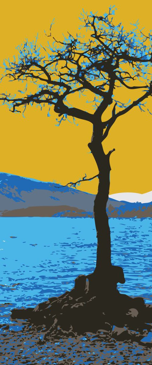 TREE ON LOCH LOMOND SHORE by Keith Dodd