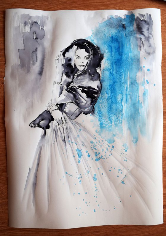Winter in Fashion / Series of ink painting on paper