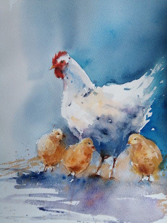 hen and chicks