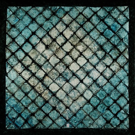 "Les bleus vitraux", abstract art