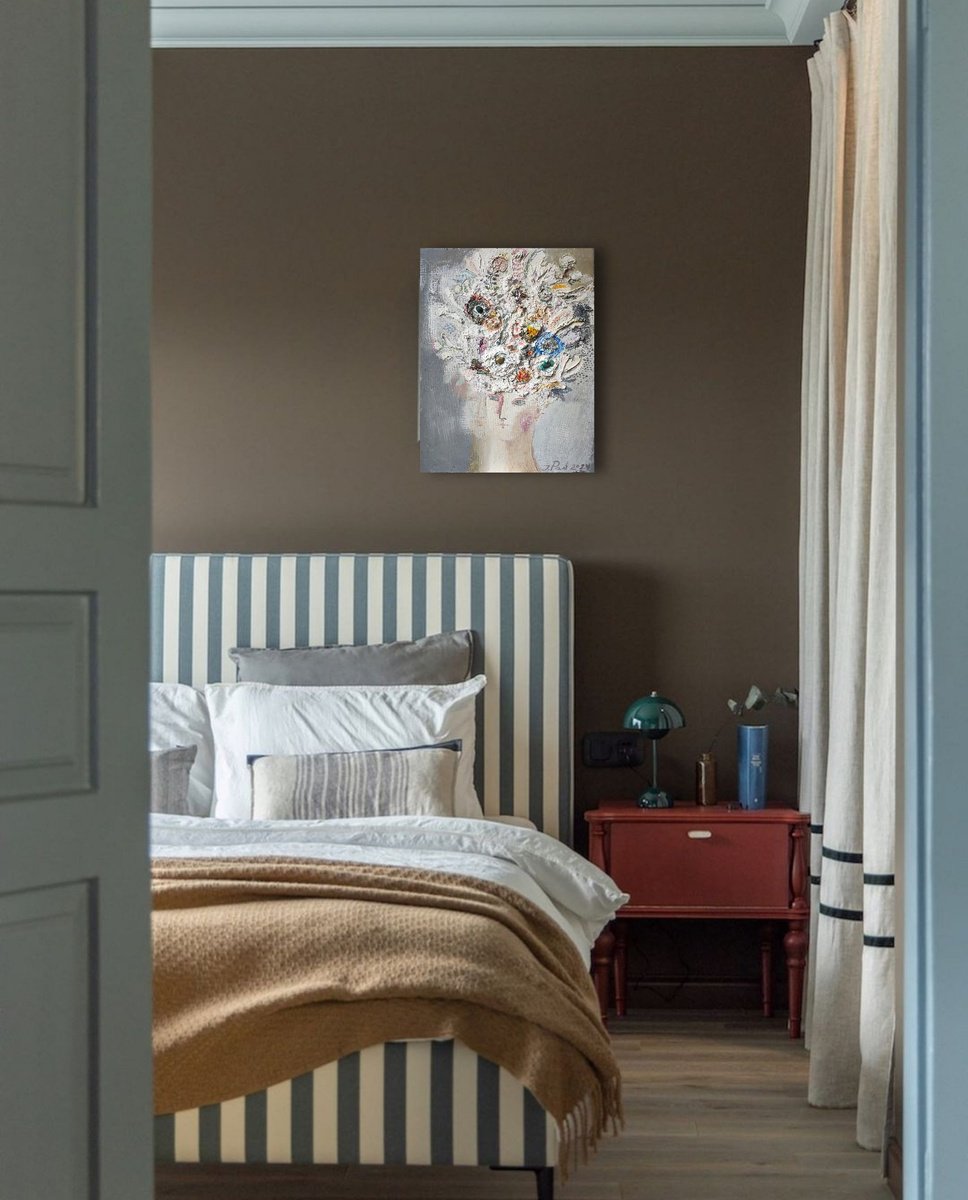 Impressionistic Portrait Oil Painting By Inna Pantelemonova, 14 X 18, A Walk Along The Sea Coast, Original Artwork