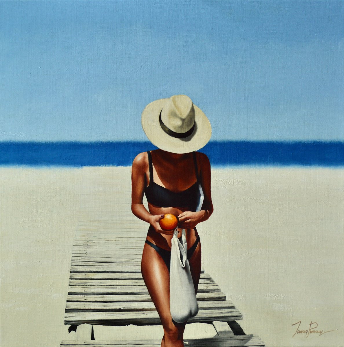 Oranges on a Beach by Johnny Popkess