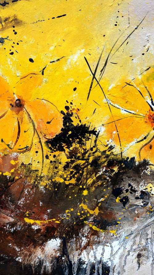 Yellow flowers by Pol Henry Ledent