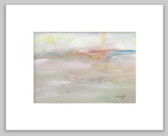 Serene Dream 2019 - 5 - Mixed Media Abstract Landscape / Seascape Painting in mat by Kathy Morton Stanion