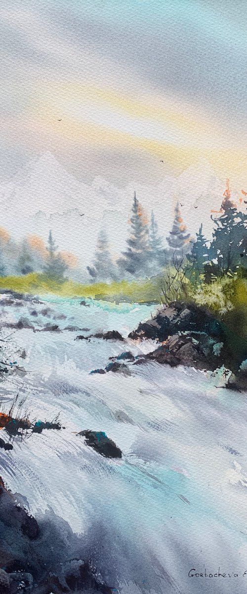 Mountain river #32 by Eugenia Gorbacheva