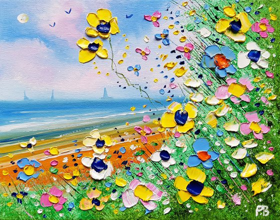 "The Beach & Flowers in Love"