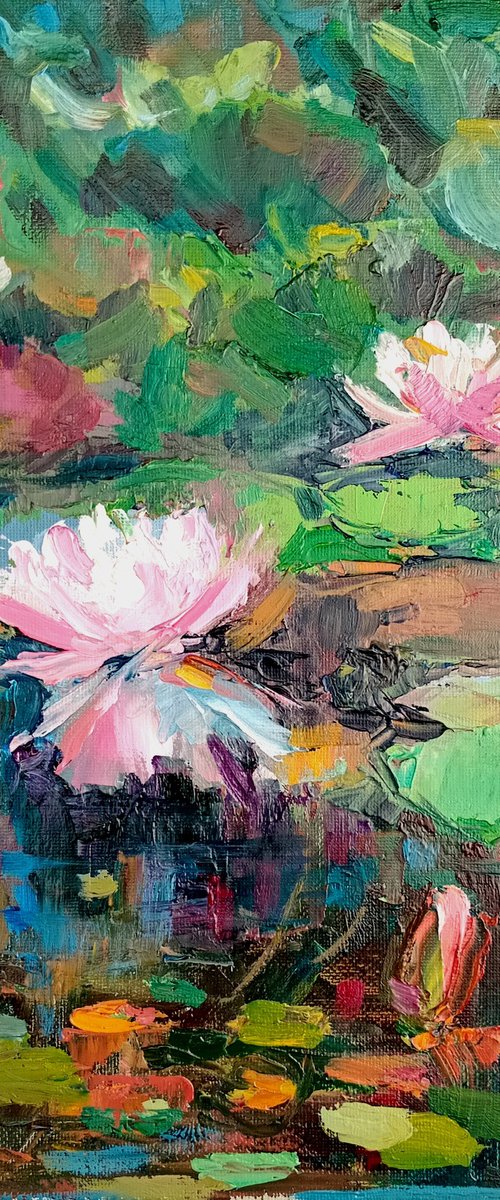 Pond with Water Lilies by Ann Krasikova