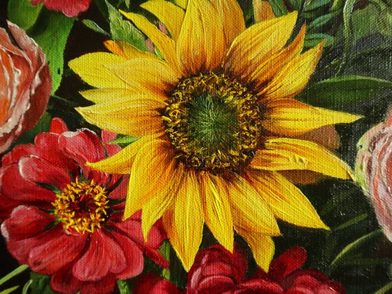 Sunflower and Garden Harvest