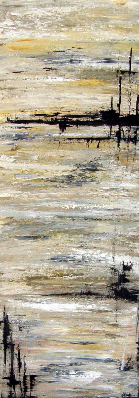 Sepia Shores 9  32"x12"