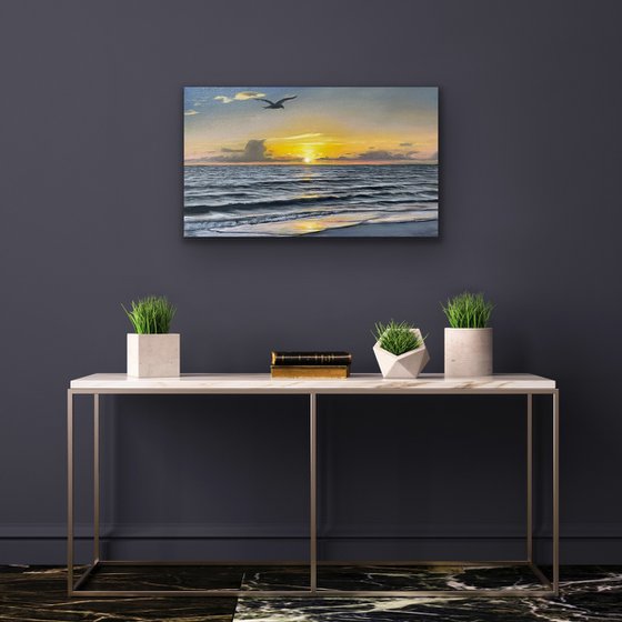 Ocean Sunset Wings of Freedom