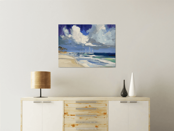 Sailboats On The Beach