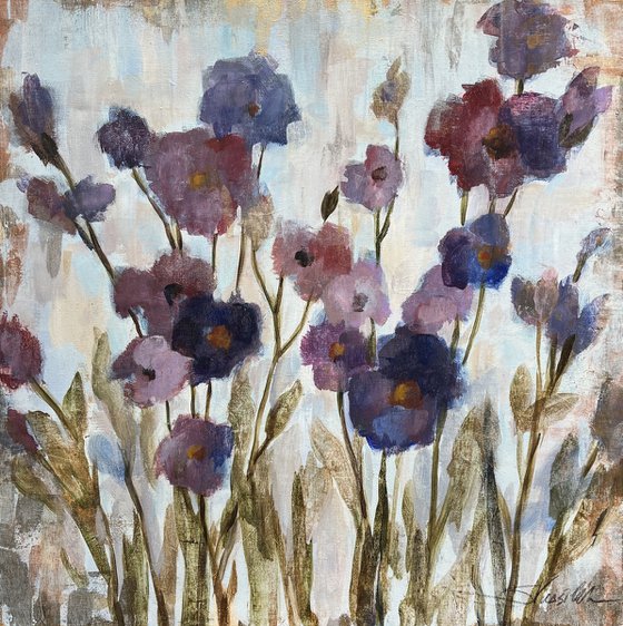 Abstracted Floral in Purple