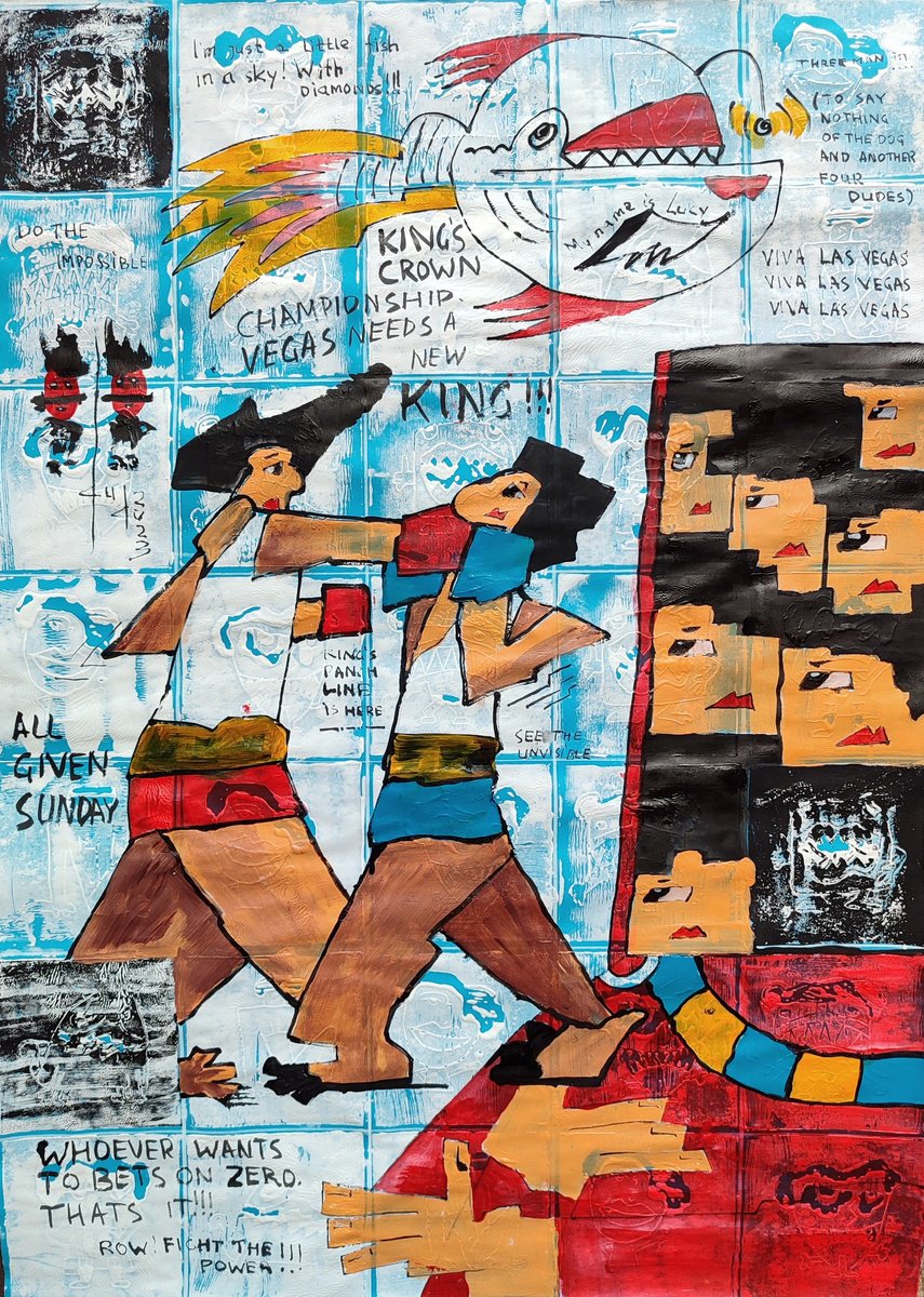 Urban And Pop Portrait Painting By Gurgen Arutunyan, 20 X 28, Kccvnank, Original Artwork