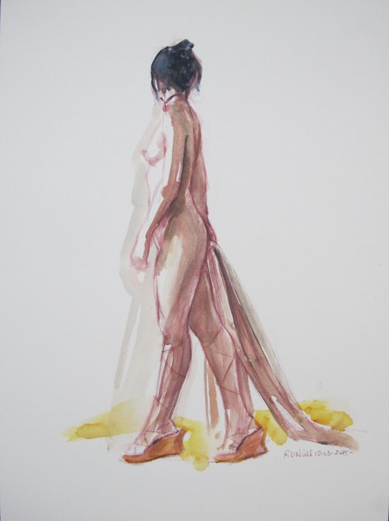 Standing female nude