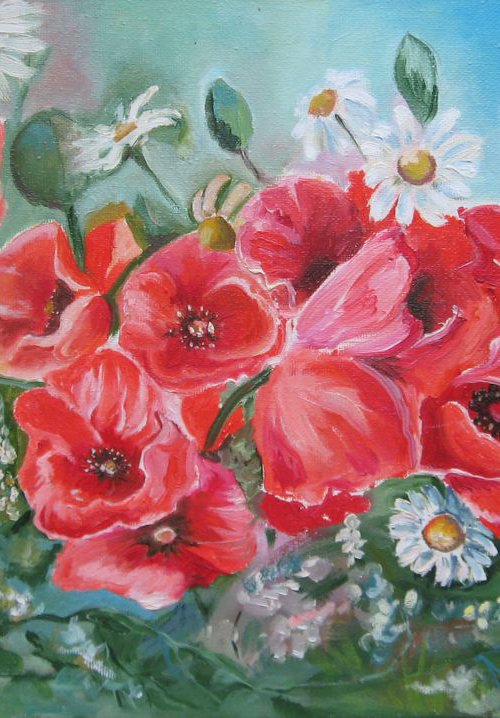 Bright poppies by Ann Krasikova