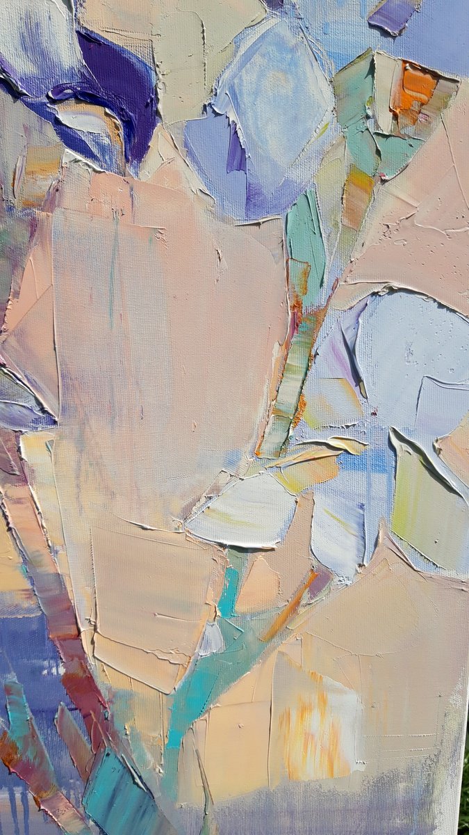 Blue Irises By Lesya Ros, 20 X 39, Artwork For Sale On Artfinder