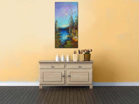 Spring forest,  Oil Painting Canvas