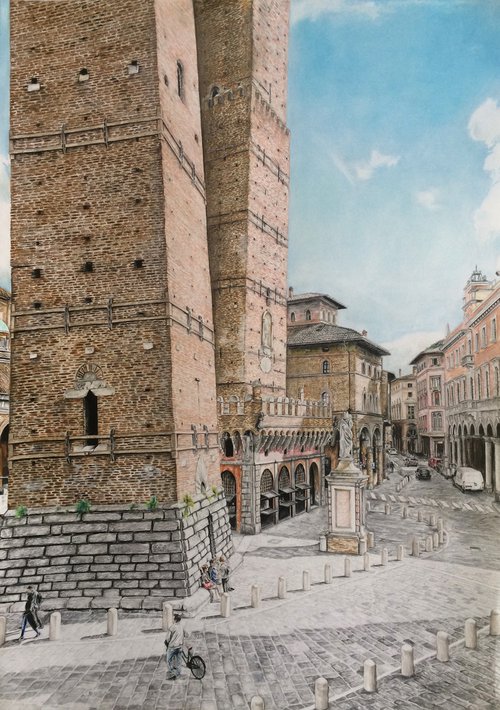 Sotto le Torri a Bologna/ Under the Two Towers in Bologna by A-criticArt