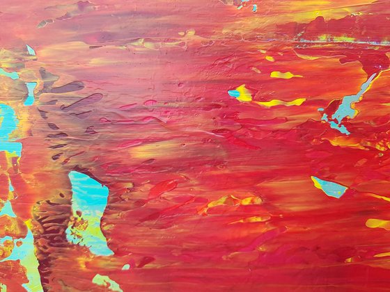 Caribbean evenings - diptych colorful abstract painting