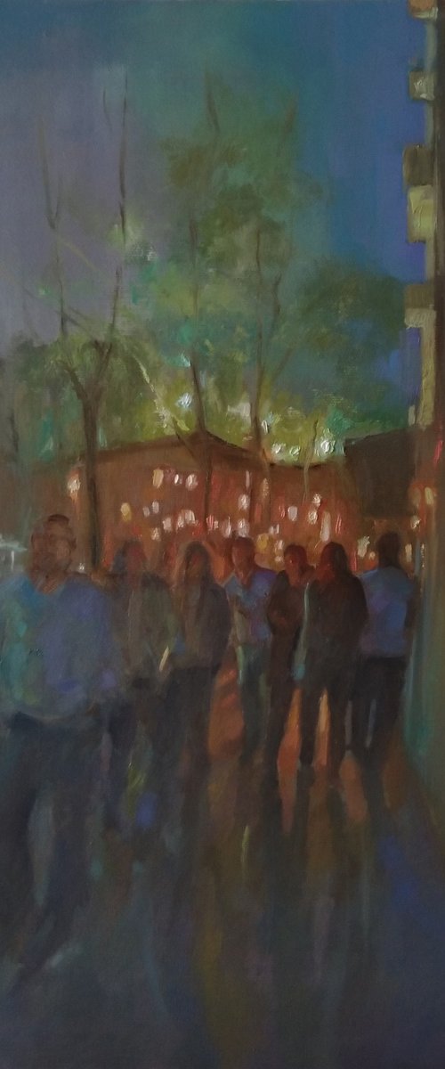 Jazz festival in Yerevan (40x50cm, oil painting, ready to hang) by Kamsar Ohanyan