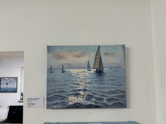 Seascape with Sailboats 36